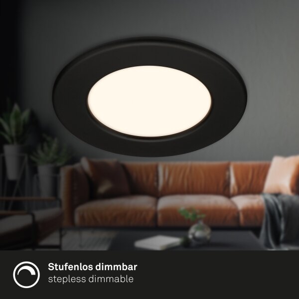 Briloner 7049015 - LED Kúpeľňové zapustené svietidlo LED/6W/230V IP44 čierne