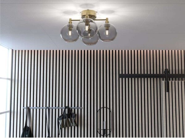 Stropné Lampa Belid, stmievateľné, Modrá, Obývacia izba, Sklo
