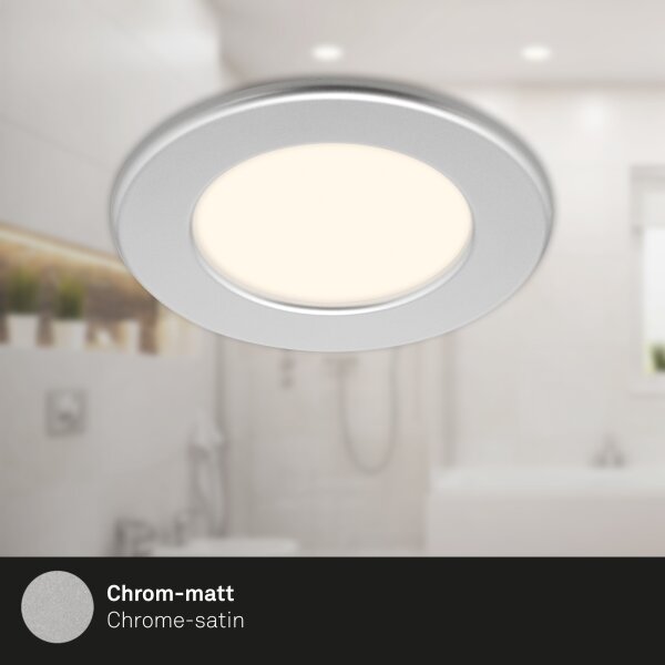 Briloner 7049014 - LED kúpeľňové podhľadové svietidlo 6W/230V IP44 matný chróm