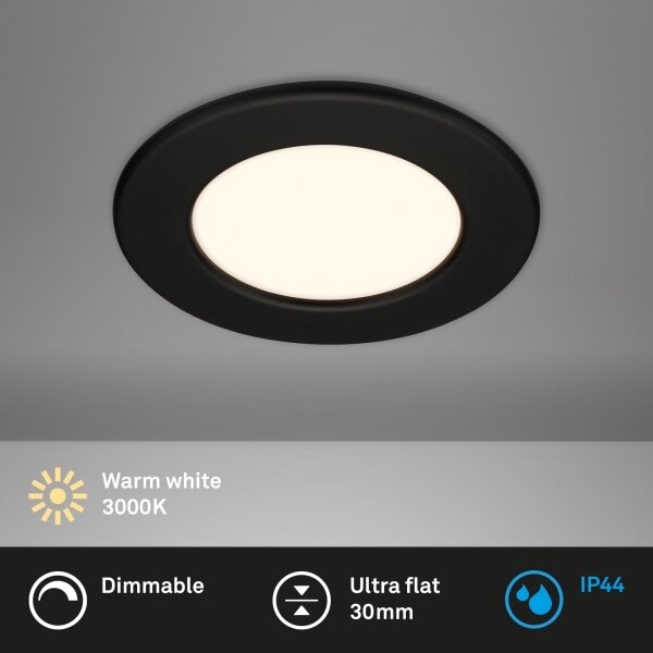 Briloner 7049015 - LED Kúpeľňové zapustené svietidlo LED/6W/230V IP44 čierne
