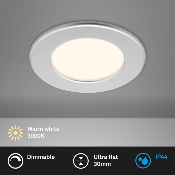 Briloner 7049014 - LED kúpeľňové podhľadové svietidlo 6W/230V IP44 matný chróm