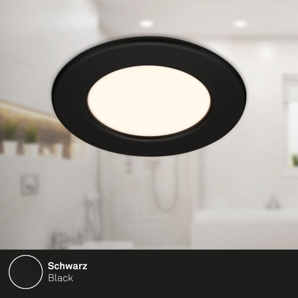 Briloner 7049015 - LED Kúpeľňové zapustené svietidlo LED/6W/230V IP44 čierne