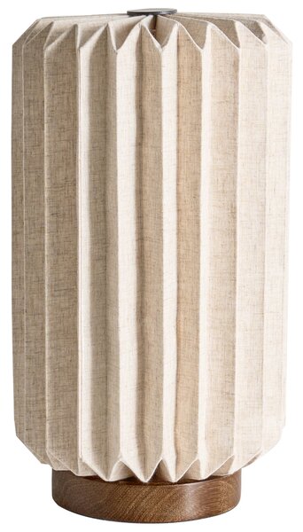 Stolná lampa béžová papier bavlna mangové drevo moderný minimalistický štýl obývacia izba spálňa