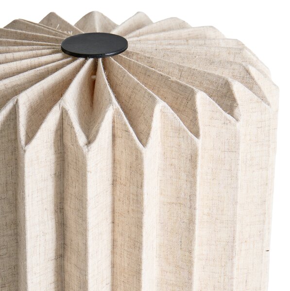 Stolná lampa béžová papier bavlna mangové drevo moderný minimalistický štýl obývacia izba spálňa