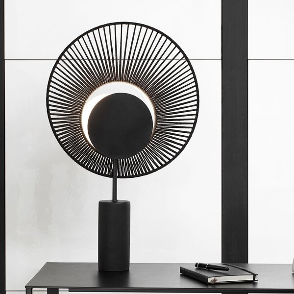 Stolové Lampa Forestier, Oyster, Čierna, Obývacia izba, Kov, Dizajnový