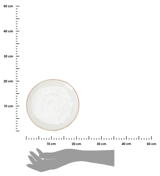 Kameninový tanier Sia, (fi) 21 cm, krémový