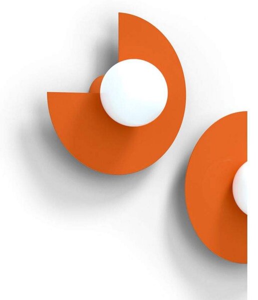 Nástenné Svietidlo Swedish Ninja, Oranžová, Obývacia izba, Kov
