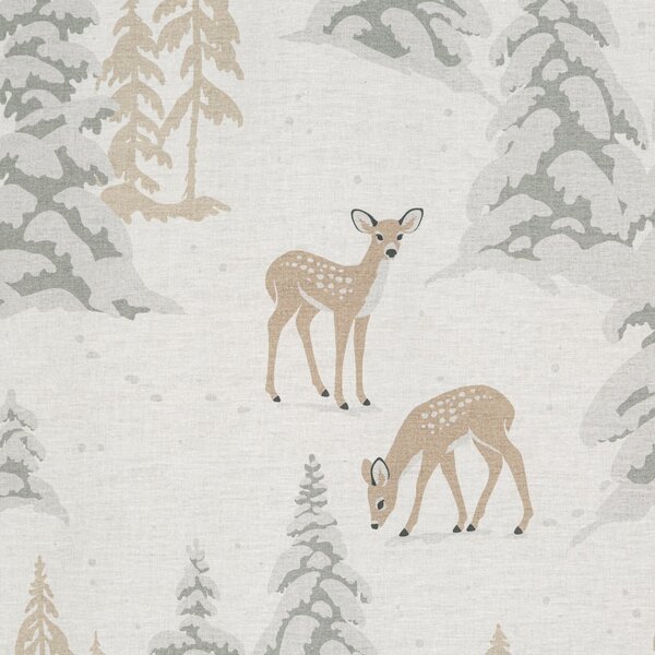 VIANOČNÉ RENFORCÉ OBLIEČKY FAWN 160X200 CM, 2 KS 70X80 CM VZOROVANÉ