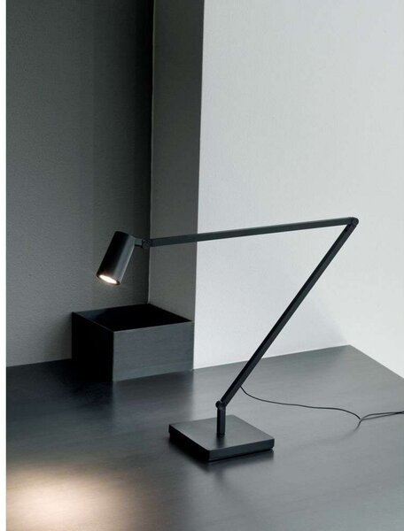 Stolové Lampa Nemo Lighting, stmievateľné, Čierna, Pracovňa, Hliník