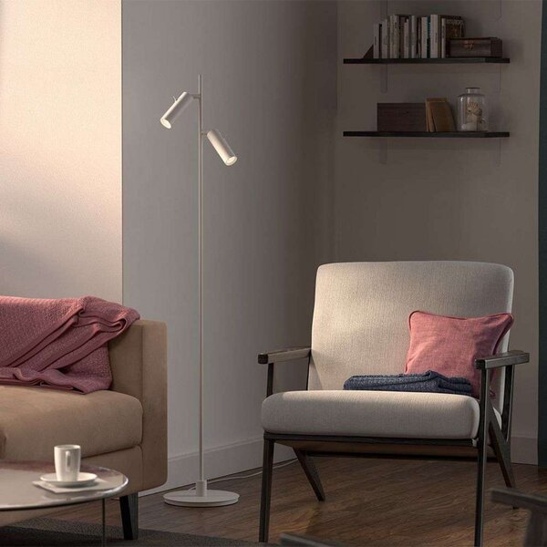 Stojacie Lampa Herstal, Biela, Obývacia izba, Kov