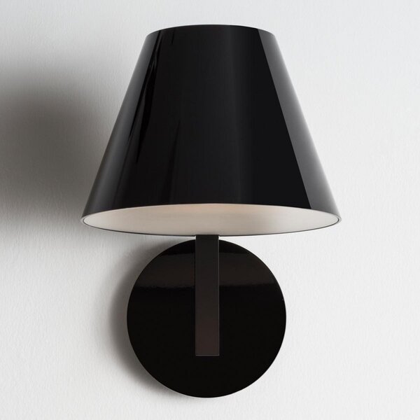 Nástenné Svietidlo Artemide, La Petite, Čierna, Obývacia izba, Kov, Dizajnový
