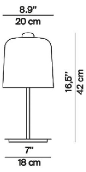 Stolové Lampa Luceplan, Zile, Čierna, Obývacia izba, Plast, Dizajnový