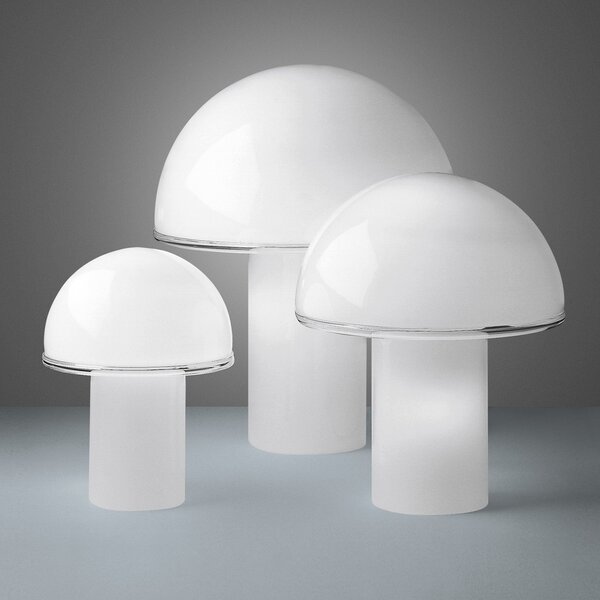 Stolové Lampa Artemide, Onfale, Biela, Obývacia izba, Sklo, Dizajnový