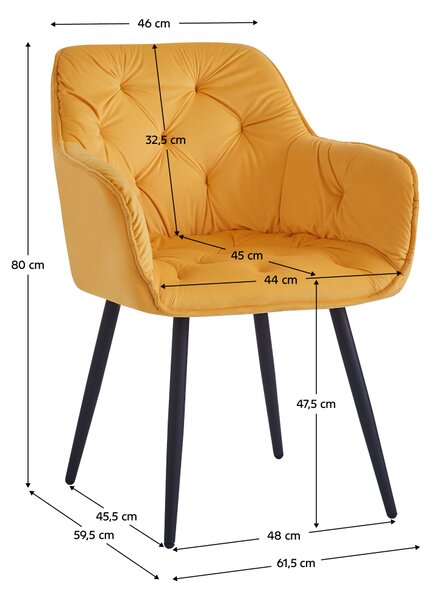 KONDELA Dizajnové kreslo, žltá Velvet látka, FEDRIS NEW