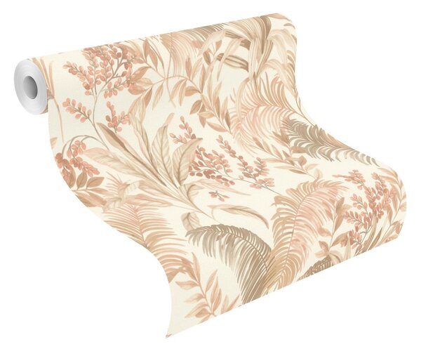 RASCH | Vliesová tapeta na stenu Florentine 481921 | 0,53 x 10,05 m | biela, hnedá, béžová