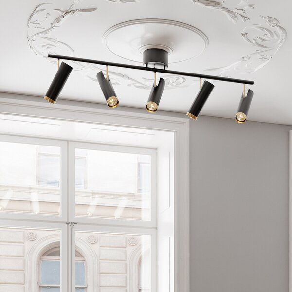 Stropné Lampa By Rydéns, Puls Bar, stmievateľné, Čierna, Obývacia izba, Kov, Moderný