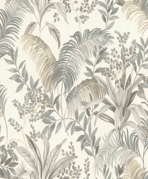 RASCH | Vliesová tapeta na stenu Florentine 481945 | 0,53 x 10,05 m | biela, šedá, zlatá