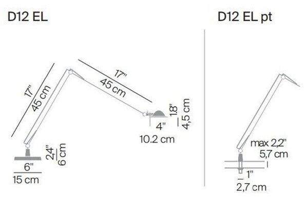 Stolové Lampa Luceplan, Metalická, Pracovňa, Kov