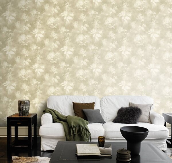 RASCH | Vliesová tapeta na stenu Florentine 481402 | 0,53 x 10,05 m | zelená, béžová