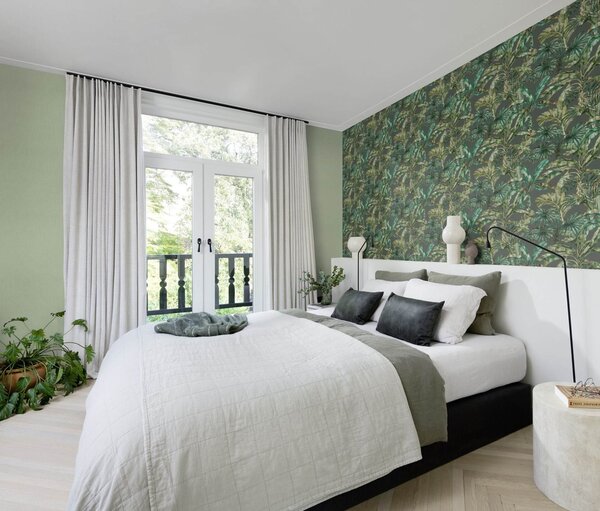RASCH | Vliesová tapeta na stenu Florentine 484588 | 0,53 x 10,05 m | zelená