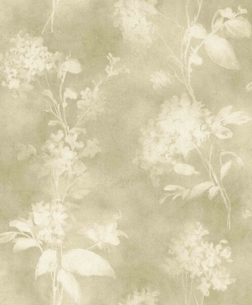 RASCH | Vliesová tapeta na stenu Florentine 481402 | 0,53 x 10,05 m | zelená, béžová