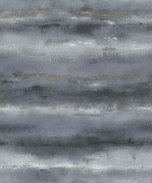RASCH | Vliesová tapeta na stenu Florentine 481662 | 0,53 x 10,05 m | čierna, šedá, zlatá
