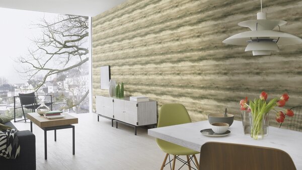RASCH | Vliesová tapeta na stenu Florentine 481655 | 0,53 x 10,05 m | zelená, béžová