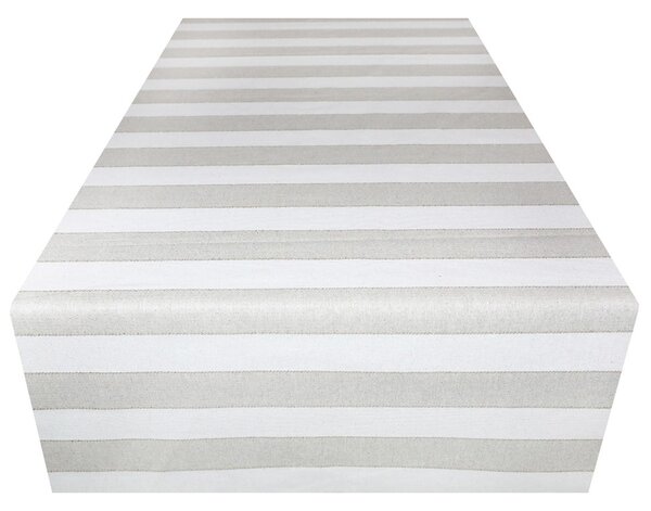 Luxusný behúň na stôl Zlaté pruhy s lurexom Farba Béžová Rozmery 40x100 cm
