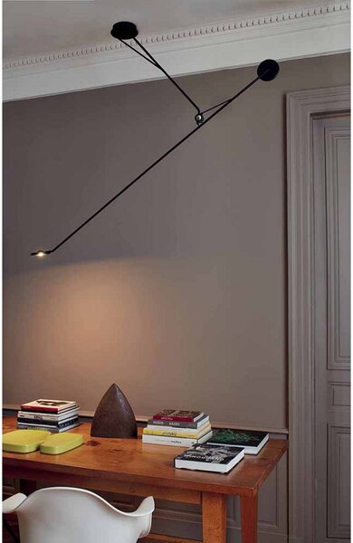 Stropné Lampa DCW, Čierna, Obývacia izba, Hliník