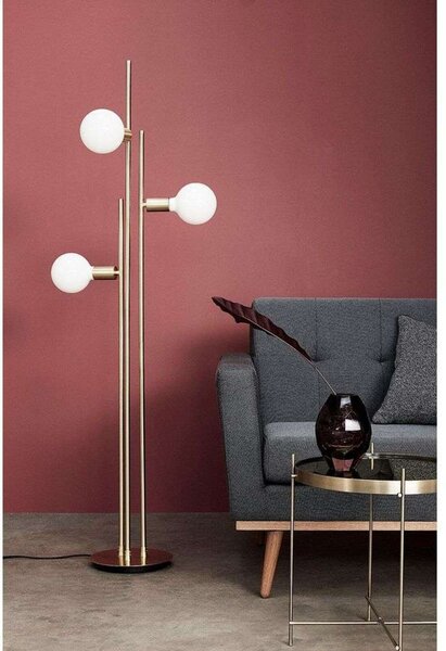 Stojacie Lampa Hübsch, Biela, Obývacia izba, Kov