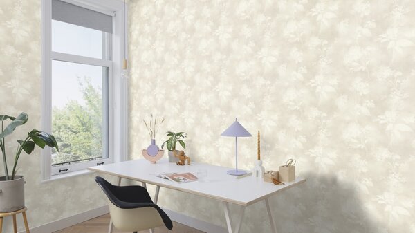 RASCH | Vliesová tapeta na stenu Florentine 481457 | 0,53 x 10,05 m | biela, šedá