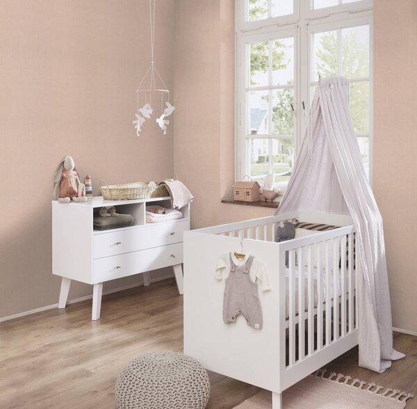 RASCH | Vliesová tapeta na stenu Florentine 484649 | 0,53 x 10,05 m | ružová