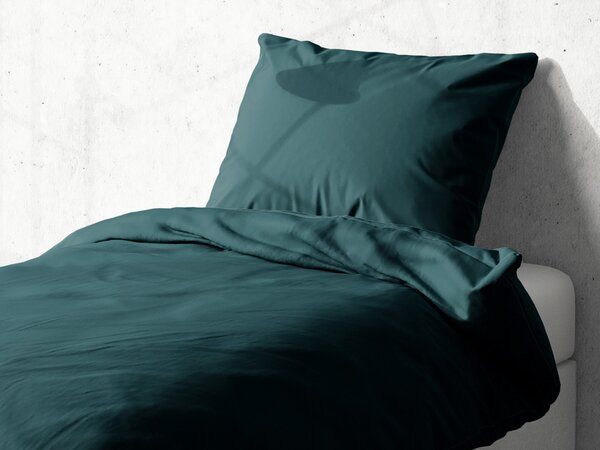 Detské bavlnené posteľné obliečky do postieľky Moni MO-040 Petrolejovo zelené Do postieľky 90x140 a 40x60 cm