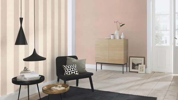 RASCH | Vliesová tapeta na stenu Florentine 484649 | 0,53 x 10,05 m | ružová