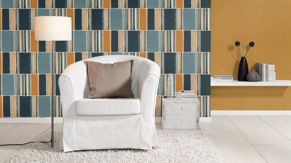 RASCH | Vliesová tapeta na stenu Florentine 484663 | 0,53 x 10,05 m | okrová