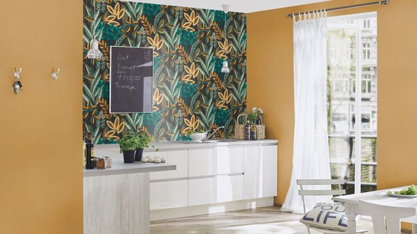 RASCH | Vliesová tapeta na stenu Florentine 484663 | 0,53 x 10,05 m | okrová