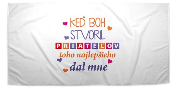 Sablio Uterák Keď Boh stvoril priateľa - 30x50 cm