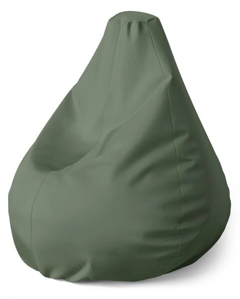 Sablio Sedací vak Pear Vojenská zelená 2 - 70 x 95 x 15 cm