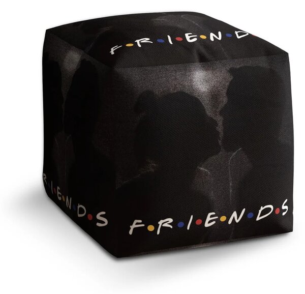 Sablio Taburet Cube Seriál Priatelia FRIENDS Bozk - 40x40x40 cm