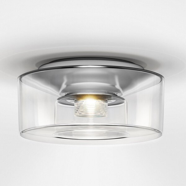 Stropné Lampa Serien Lighting, Curling M, stmievateľné, Transparentná, Obývacia izba, Plast, Moderný