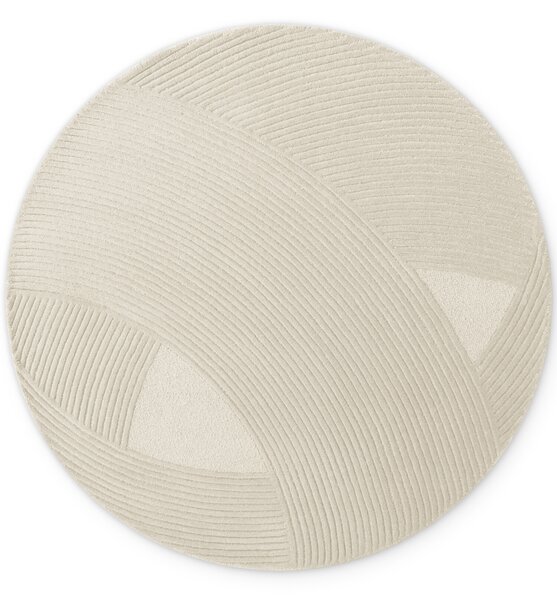 Ted Baker , Kusový koberec Kensington 106399 Creme kruh, 160x160, biela, kancelária