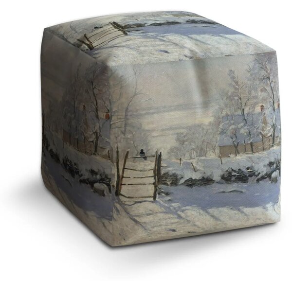 Sablio Taburet Cube Straka - Claude Monet - 40x40x40 cm