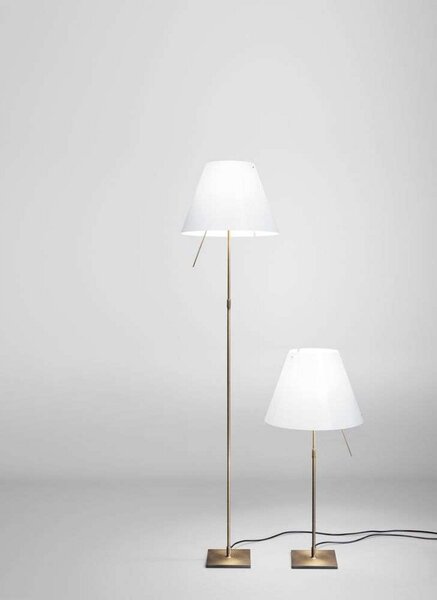 Stolové Lampa Luceplan, stmievateľné, Biela, Obývacia izba, Hliník
