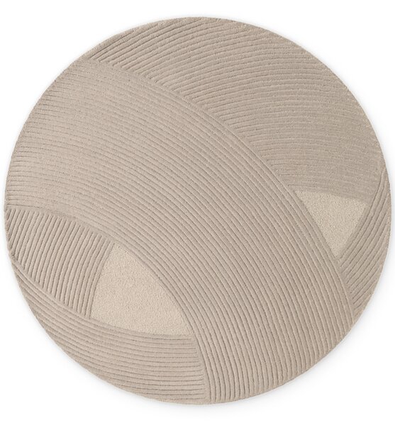 Ted Baker, Kusový koberec Ted Baker Kensington 106400 Beige kruh, 160x160, béžová, kancelária