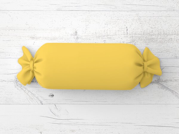 Biante Vankúš valec bonbon Rongo RG-050 Svetlo žltý 15x40 cm