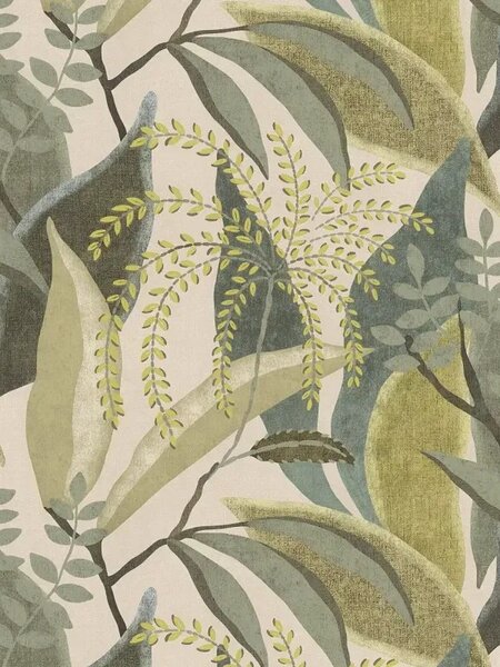 A.S. Création | Vliesová tapeta na stenu PintWalls 3 79186-4 | 0,53 x 10,05 m | zelená, vining ivy, krémová, sivá