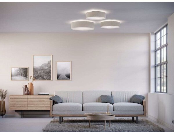 Stropné Lampa Belid, stmievateľné, Biela, Obývacia izba, Tkanina / Textil