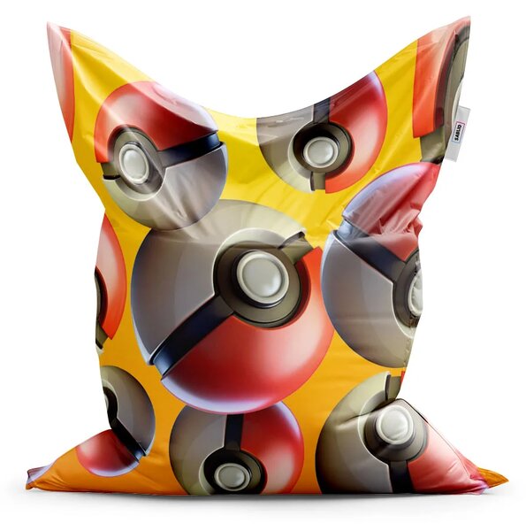 Sablio Sedací vak Pokemon ball Pattern - 150x100 cm