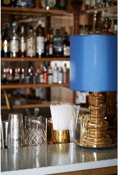Stolové Lampa DESIGN BY US, Modrá, Obývacia izba, Sklo