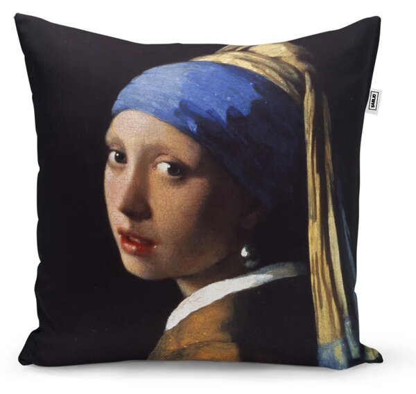 Sablio Vankúš Dievča s perlou - Johannes Vermeer - 40x40 cm